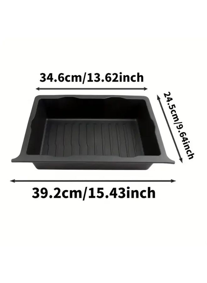 Heavy Duty Black Car Rear Seat Organizer With Hidden Tray For Cars SUVs Trucks - Image 1