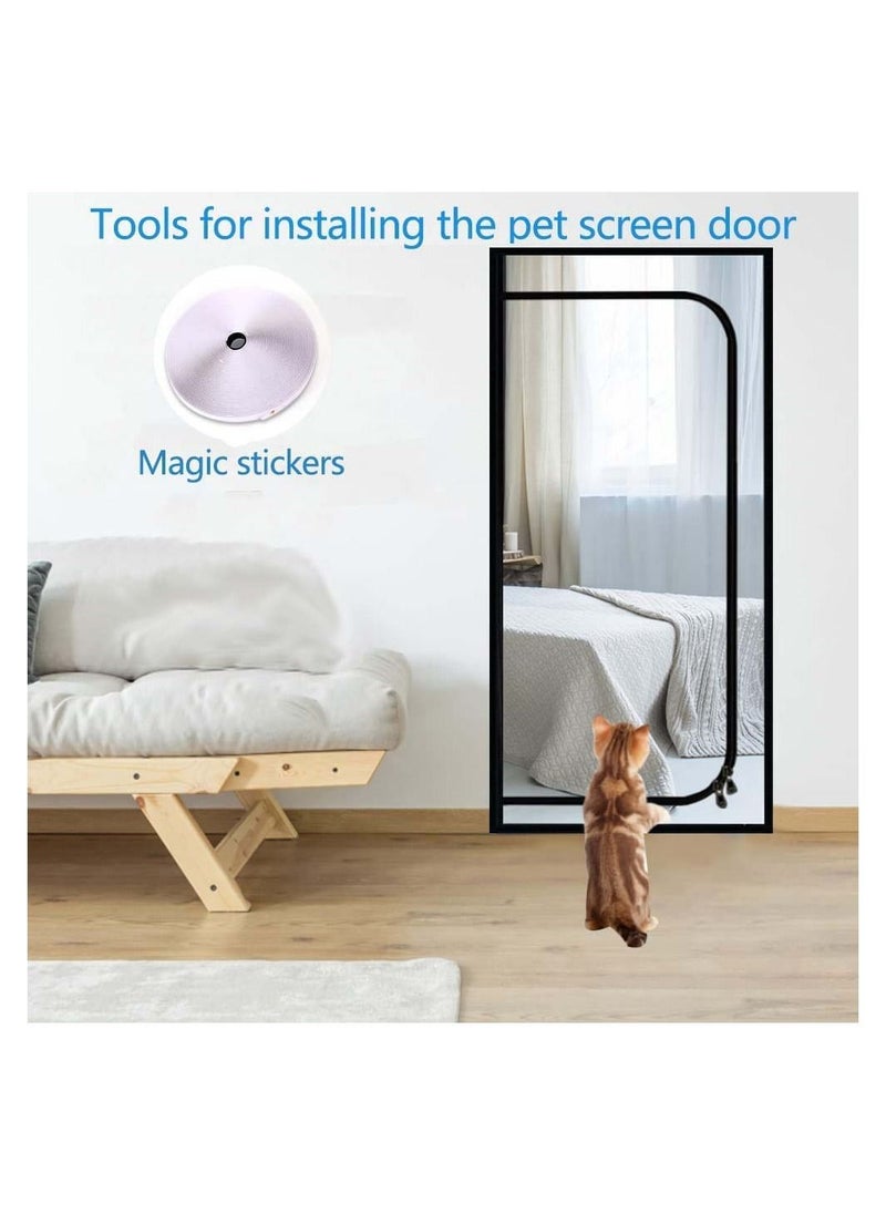 Pet Screen Door Thickened Cat Resistant Mesh Screen Door Strong Nano-Coating Anti-Scratch Screen Door Pet Door for Living Room Patio Cat Scratch Proof Screen with Zipper Closure 90x210cm - pzsku/Z423241A5C68FB3B6DE2FZ/45/_/1685606712/5ba8c4b6-b844-4ecb-957e-c550eeed86cf