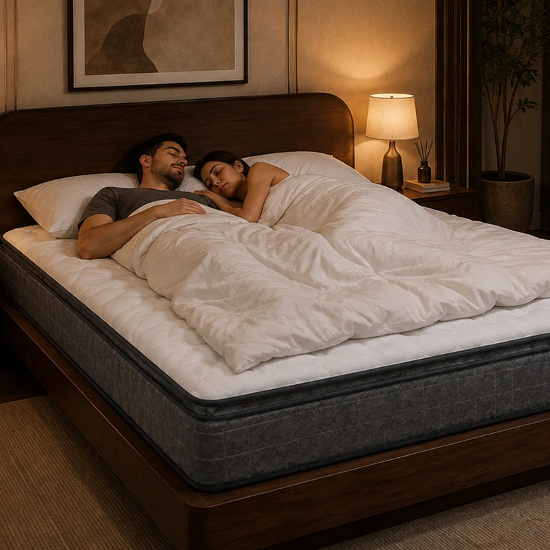 Easeliving Orthopedic Euro Top Mattress 200x200 cm - 26 cm Thick Medium Firm Bonnell Spring with Breathable Fabric & Edge Support | Super King Size Mattress for All Sleepers - Image 3