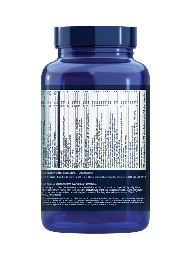 Life Extension Mix™ Capsules Without Copper, high Potency, Advanced Vitamin, Mineral, Fruit & Vegetable Formula, Vitamin B, C, D, E, for Whole-Body Health, Healthy Aging, Gluten-Free, 360 Capsules - Image 3
