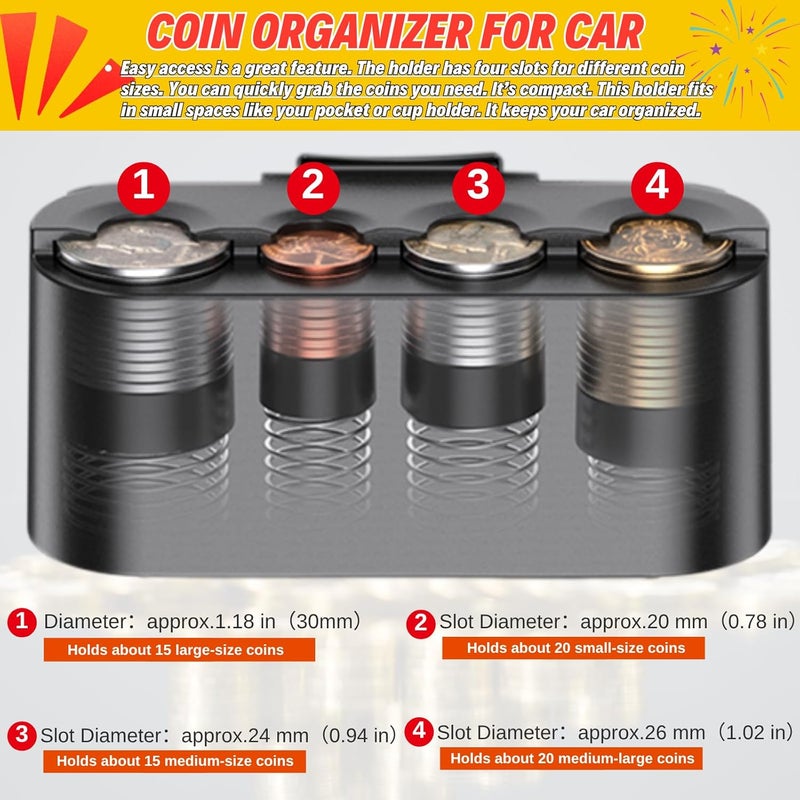 Qlhshop حامل أكواب إضافي معلق على نافذة باب السيارة مع صينية منظم تخزين | منظم عم��ات معدنية يناسب معظم المركبات، إكسسوارات داخلية للشاحنات - أسود، عبوة من قطعتين - Image 4