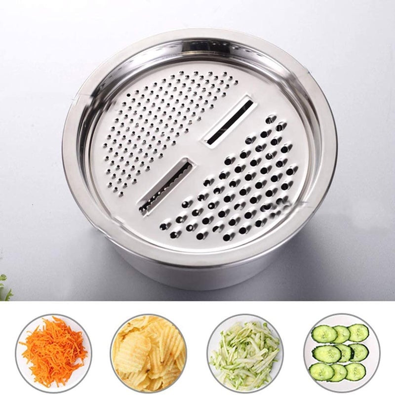 COLBEX 3 in 1 Multifunctional Grater Basin Stainless Steel Colanders Set Basin with Grater Strainer and Drain Basket for Kitchen Washing Vegetables - Image 3