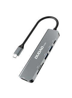 INET 6 IN 1 Mmultifunction USB C Hub PD USB to Type C Adapter HDMI 4K VGA Card Reader AUX Type C Hub Docking Station for MacBook Pro Air USB C Hub - A15H