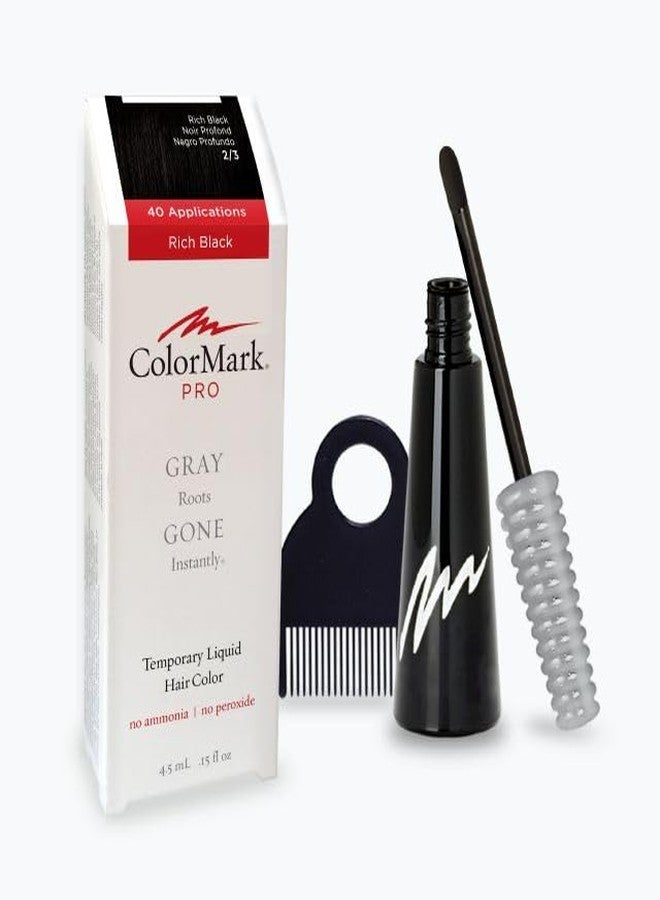 ColorMark Pro Rich Black Liquid Gray Root Touch Up Wand Applicator, Real Hair Color - Image 1