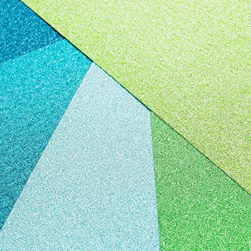 FIEIJ Glitter Cardstock Paper, 30 Sheets 250gsm Glitter Paper, Premium A4 Sparkle Shinny Craft Paper, 6 Colors Card Stock for DIY Projects, Crafts, Scrapbook, Birthday and Wedding Party Decor-Forever Green - Image 4