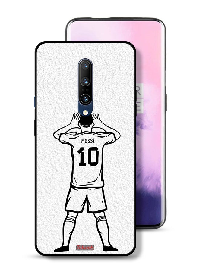 Tolwak OnePlus 7 Pro Protective Case Cover Messi Sketch - Image 1