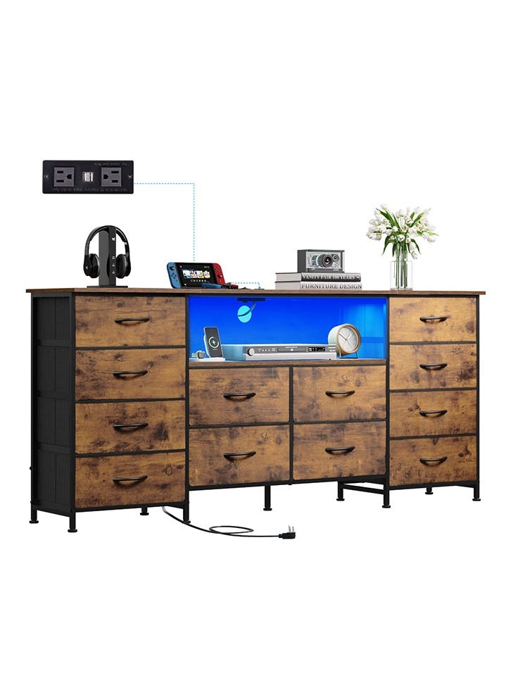 NKX 12-drawer large size TV model For inside Bed Home Bed Room Brown Color 66" inch - Image 3