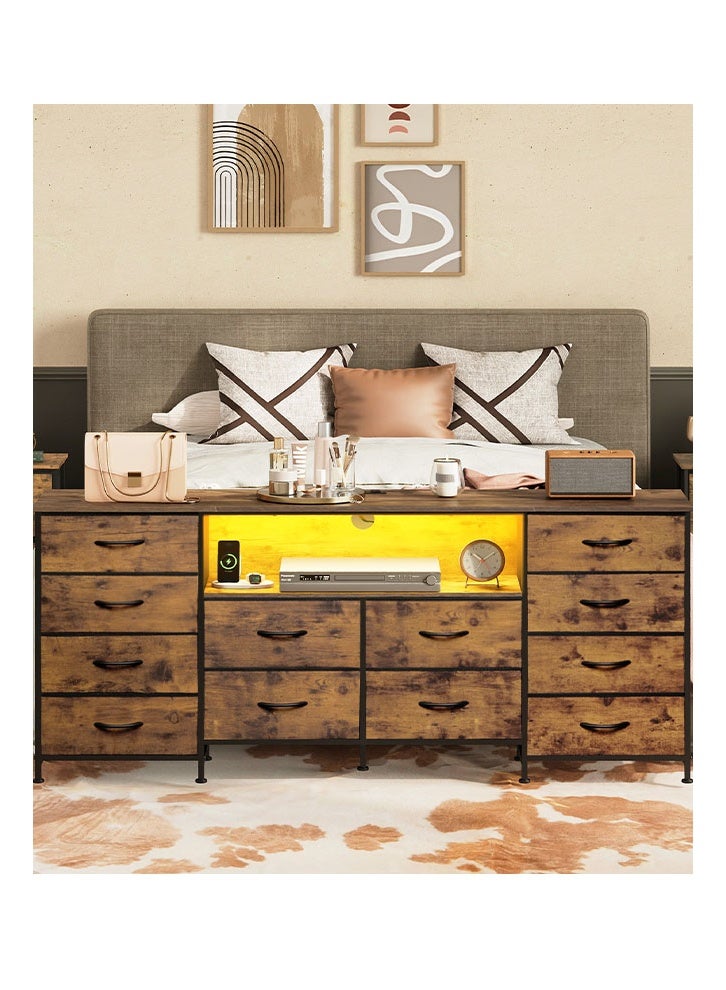 NKX 12-drawer large size TV model For inside Bed Home Bed Room Brown Color 66" inch - Image 1
