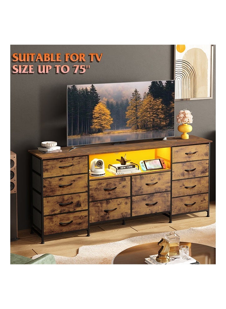 NKX 12-drawer large size TV model For inside Bed Home Bed Room Brown Color 66" inch - Image 4