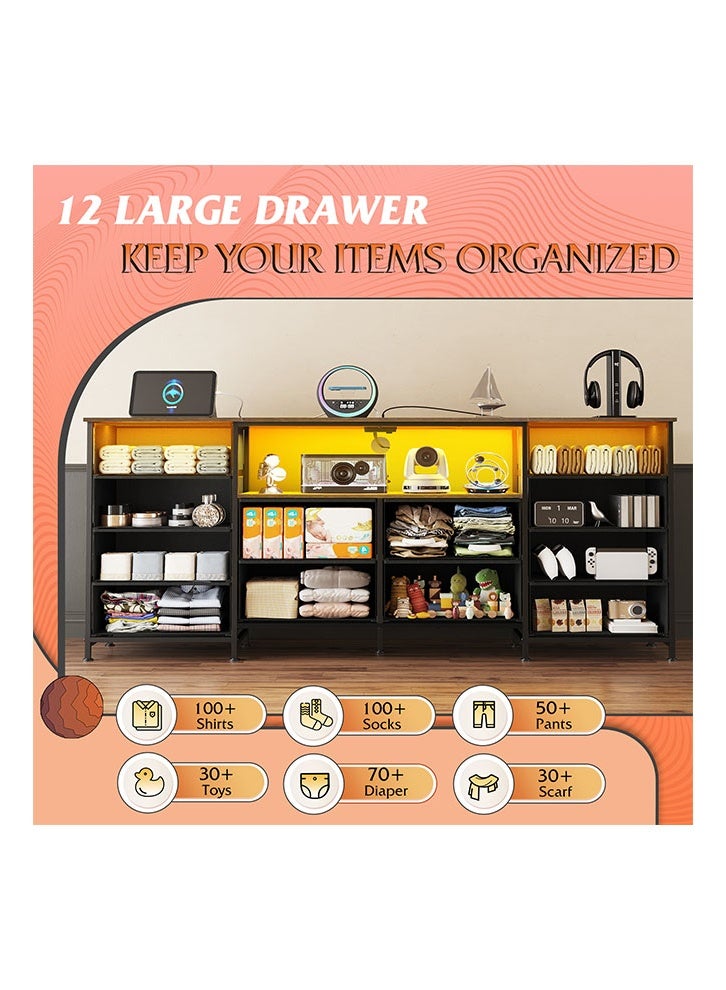 NKX 12-drawer large size TV model For inside Bed Home Bed Room Brown Color 66" inch - Image 5