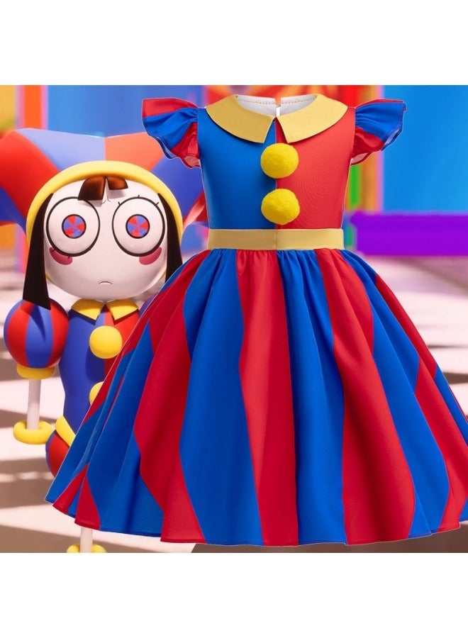 general The Amazing Digital Circus Pomni cosplay character party Performance Costume Girl Children's Dress Gift for Fans - Image 3