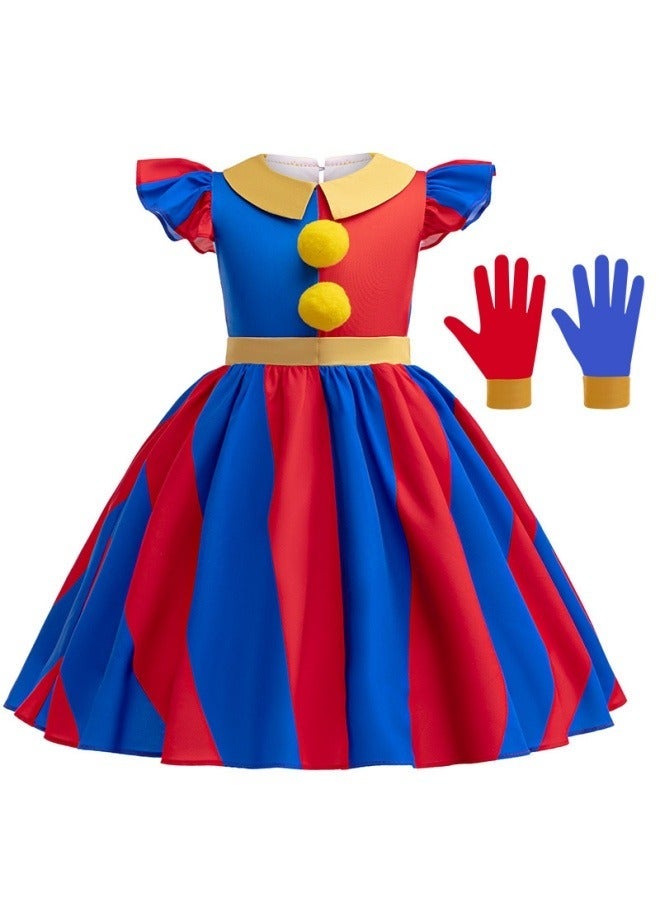 general The Amazing Digital Circus Pomni cosplay character party Performance Costume Girl Children's Dress Gift for Fans - Image 1