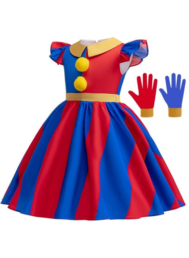 general The Amazing Digital Circus Pomni cosplay character party Performance Costume Girl Children's Dress Gift for Fans - Image 2