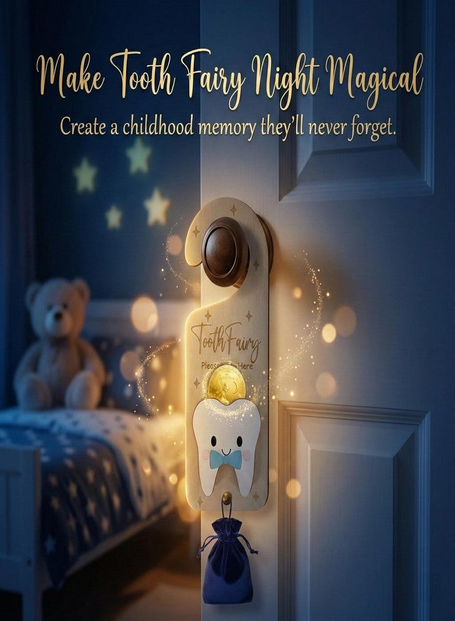 PAMBO Fairy Tooth Door Hanging Sign treasured keepsake to celebrate lost teeth and welcome the tooth fairy's surprise Hanger for birthdays and special milestones boys - Image 4