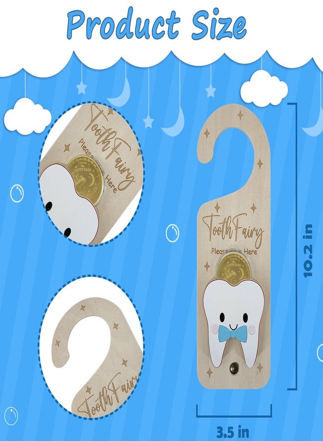 PAMBO Fairy Tooth Door Hanging Sign treasured keepsake to celebrate lost teeth and welcome the tooth fairy's surprise Hanger for birthdays and special milestones boys - Image 2