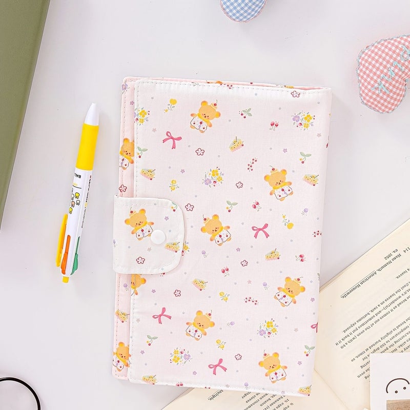 Blue And Pink Plaid Floral Bow Polyester Fiber Book Cover Padded Protector - Image 4