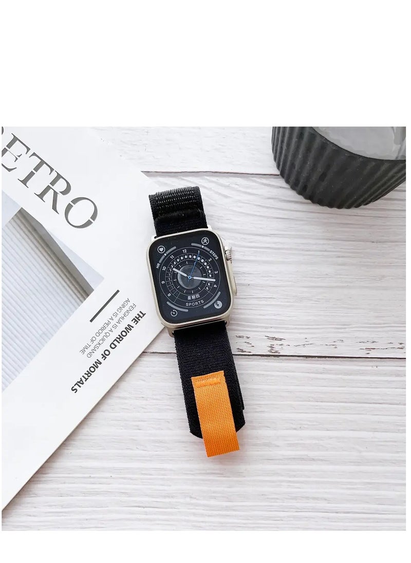 Trail Loop Soft Stretch Fabric Watch Band Compatible with Apple Watch 49/45/44/42mm Black