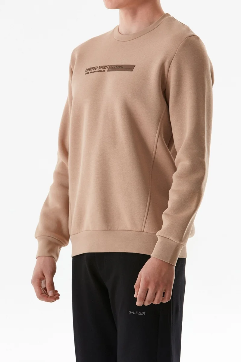 فولامودا Embossed Printed Crew Neck Sweatshirt