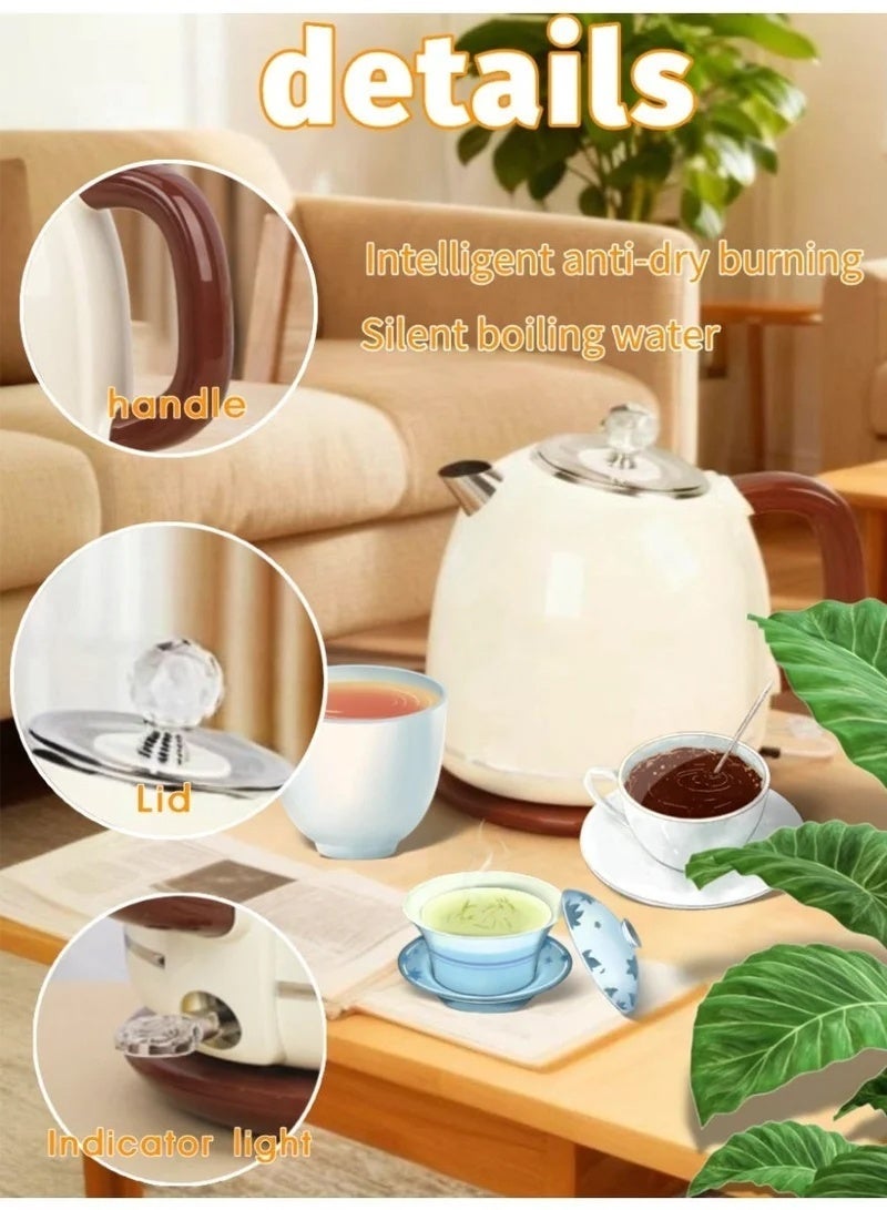 Kettle with Boil Dry Protection, Detachable Power Base, Auto Shut Off, Fast Boil & Easy to Clean and Ideal for Hot Water, Tea or Coffee 1.7L - Image 2