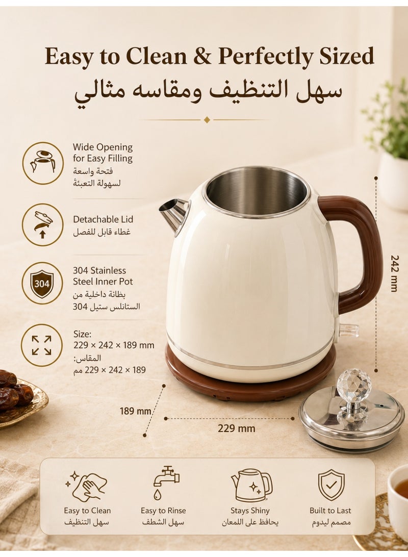 Three sheep Kettle with Boil Dry Protection, Detachable Power Base, Auto Shut Off, Fast Boil & Easy to Clean and Ideal for Hot Water, Tea or Coffee 1.7L - Image 5