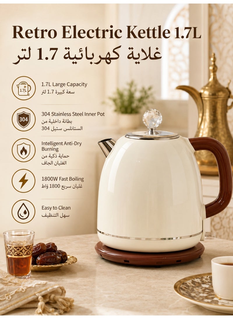 Three sheep Kettle with Boil Dry Protection, Detachable Power Base, Auto Shut Off, Fast Boil & Easy to Clean and Ideal for Hot Water, Tea or Coffee 1.7L - Image 1