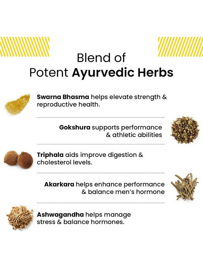 Nirvasa Shilajit Gold 60 Capsules | 100% Pure Himalayan Shilajeet with 24K Gold Gokshura Akarkara Safed Musli | Shilajit Supplement for Men for Strength Stamina Energy & Vitality | Pack of 1 - Image 3