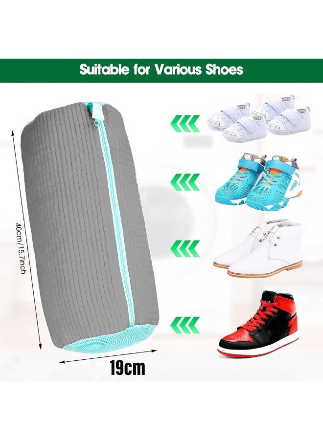 LEBOCADO Reusable Shoe Washing Bags for Washing Machine (2-Pack) - Protective Laundry Mesh Wash Bags with Secure Zipper Closure for All Shoe Types, Compatible with Top Front Loaders - Image 2