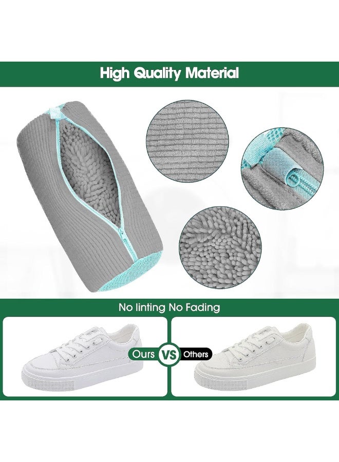 LEBOCADO Reusable Shoe Washing Bags for Washing Machine (2-Pack) - Protective Laundry Mesh Wash Bags with Secure Zipper Closure for All Shoe Types, Compatible with Top Front Loaders - Image 4