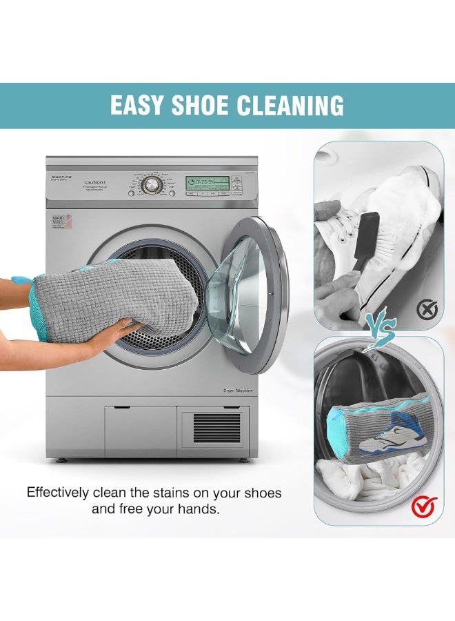 LEBOCADO Reusable Shoe Washing Bags for Washing Machine (2-Pack) - Protective Laundry Mesh Wash Bags with Secure Zipper Closure for All Shoe Types, Compatible with Top Front Loaders - Image 5