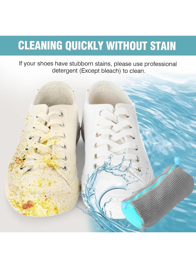 LEBOCADO Reusable Shoe Washing Bags for Washing Machine (2-Pack) - Protective Laundry Mesh Wash Bags with Secure Zipper Closure for All Shoe Types, Compatible with Top Front Loaders - Image 3