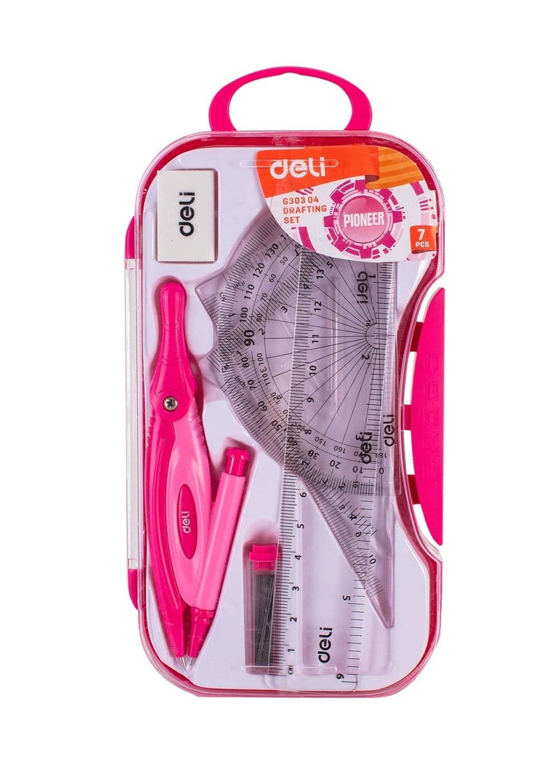 Deli طقم رسم هندسي مكون من 8 قطع بألوان متنوعة - Image 1