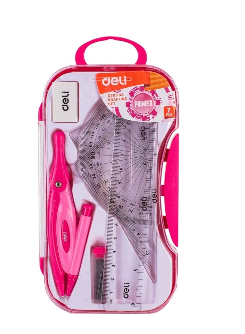 Deli طقم رسم هندسي مكون من 8 قطع بألوان متنوعة - Image 2