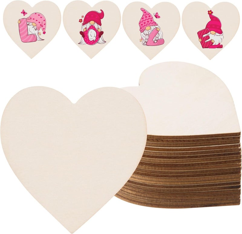 AWIZOM 72 Pcs Unfinished Wooden Hearts for Crafts Wood Heart Cutouts Blank Wood Heart Slices Natural Unfinished Wooden Heart Pieces for DIY Crafts Valentine Wedding Party Embellishment394x394 Inch - Image 1