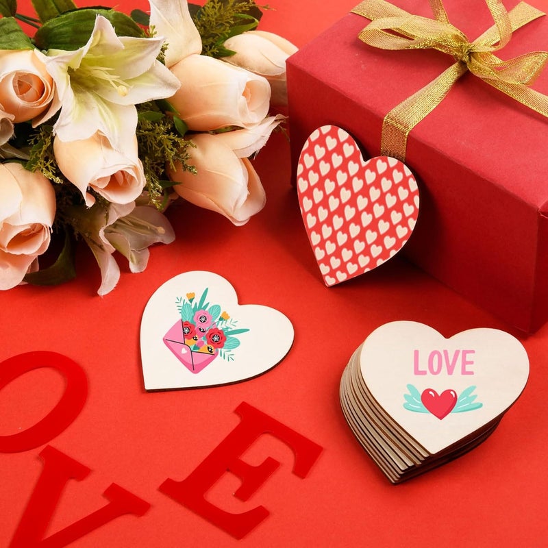 AWIZOM 72 Pcs Unfinished Wooden Hearts for Crafts Wood Heart Cutouts Blank Wood Heart Slices Natural Unfinished Wooden Heart Pieces for DIY Crafts Valentine Wedding Party Embellishment394x394 Inch - Image 4