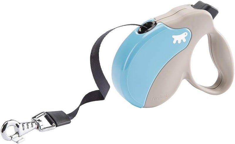 Ferplast Retractable Dog Lead AMIGO TAPE S, Extending tape, 5 m, Max 15 kg, Light Blue - Image 1