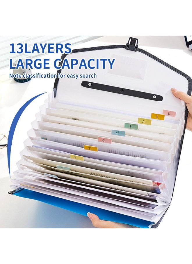 Generic - A4 Expanding File Folder PP Multi-layer Paper Document Organizer Office School Supplies Large Capacity Organ File Holder, Can store documents, invoices, receipts, books, stationery office supplies - Image 1