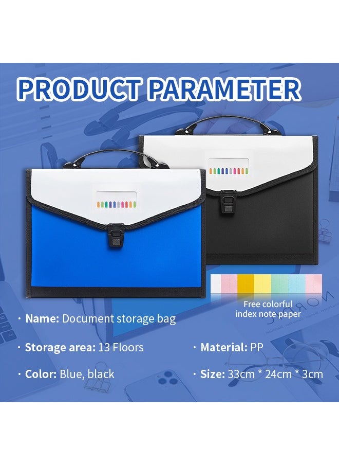 Generic - A4 Expanding File Folder PP Multi-layer Paper Document Organizer Office School Supplies Large Capacity Organ File Holder, Can store documents, invoices, receipts, books, stationery office supplies - Image 1