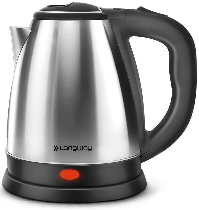 Longway Kestro 1.5 Ltr Electric Kettle with Stainless Steel Body for Boiling, Making Tea, Coffee, Soup, Etc (1500 W, Silver) - Image 1