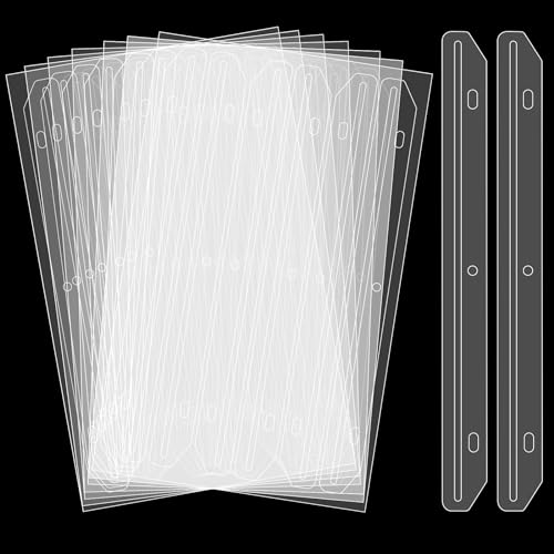 GDZRDFLH 60 Pcs Magazine Holders 3 Hole Punched Plastic Binder Accessories 3 Ring Binder Magazine Collection Storage for Magazines File Book Organizer Translucent White - Image 1