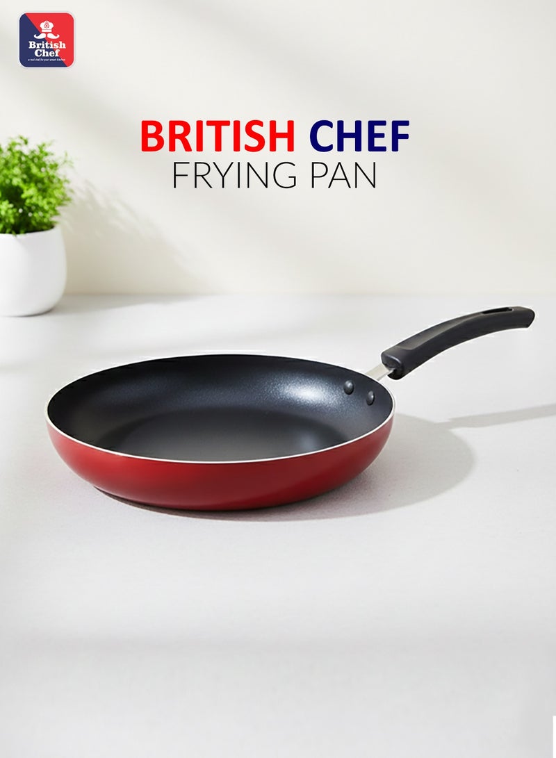British Chef Aluminum 24cm Frypan Strong Aluminum Body With Non-Stick Coating And Safe Bakelite Handle, BC191 - Image 1