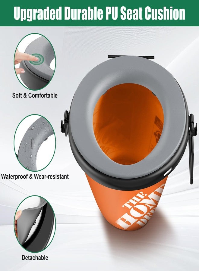 PAHTTO Bucket Toilet Seat with Cushion, 5 Gal Bucket Toilet Seat with Lid for Camping, Soft Cushion Toilet Seat with Storage Bags and Disposable Toilet Bags, Camping, Hiking, Emergency, Car, Boat - Image 4