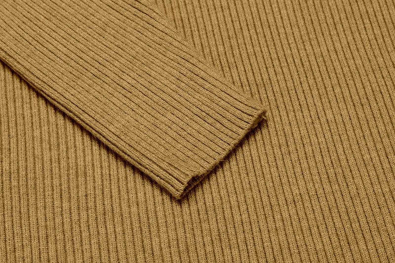 NORTHWIND Men's High and Turtle Neck Cotton Sweater (Dark Khaki, Small) - Image 4