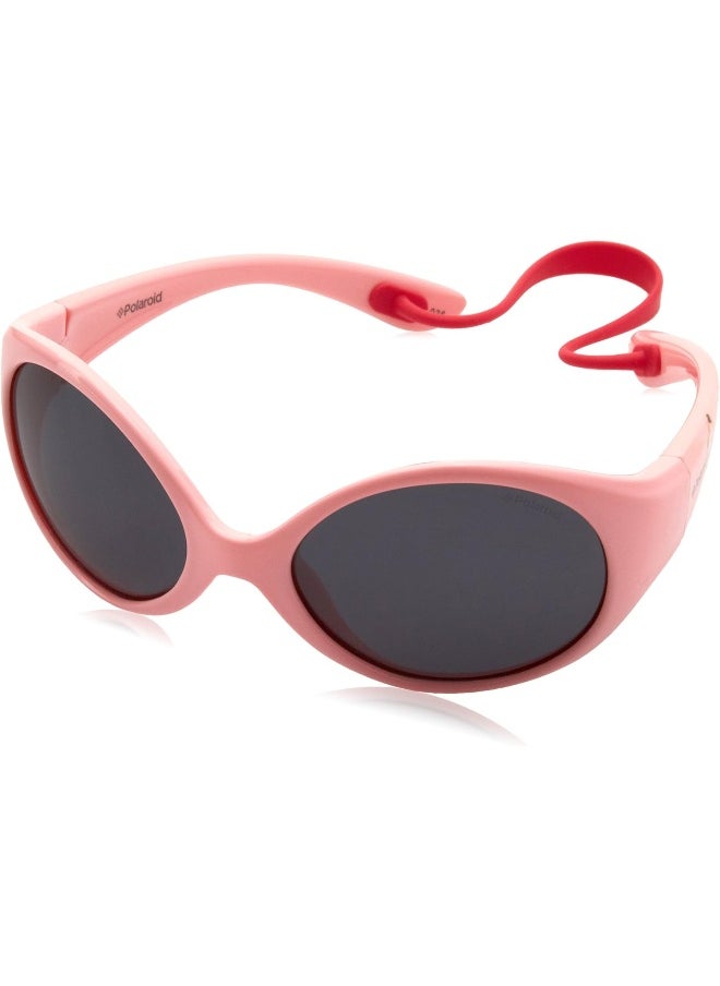 Polaroid Kids Unisex UV Protection Oval Sunglasses - Pld 8010/S Ivorypink 47 - Lens Size 47 Mm  - Image 2