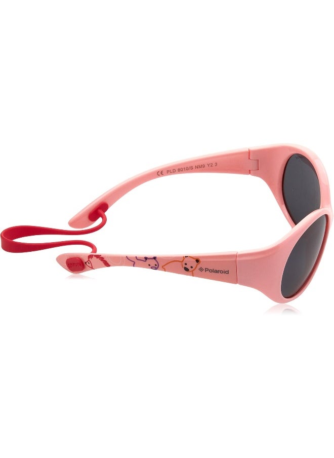 Polaroid Kids Unisex UV Protection Oval Sunglasses - Pld 8010/S Ivorypink 47 - Lens Size 47 Mm  - Image 4