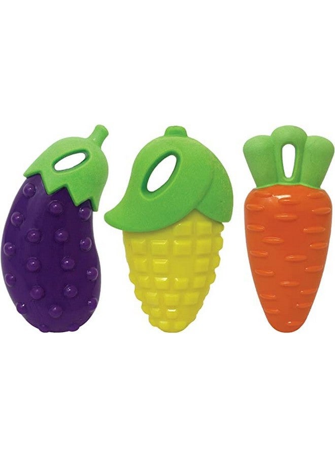 ألعاب مضغ الكلاب التي تصدر أصوات صرير - لعبة غير قابلة للتدمير للكلاب التي تمضغ بشكل عدواني، ألعاب الكلاب المصنوعة من المطاط المتين القوي على شكل جزرة لتنظيف الأسنان وتصدر أصوات صرير - عبوة من 3 قطع - Image 1