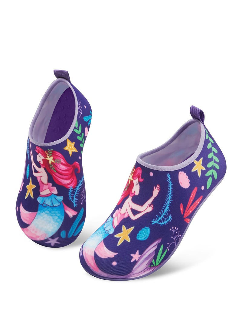 Excefore Toddler Water Shoes for Kids Boys Girls, Toddler Non-Slip Quick Dry Aqua Socks, Quick-Dry Slip on Beach Swim Pool Sandals, for Beach Pool Outdoor Sports Walking  - Image 1