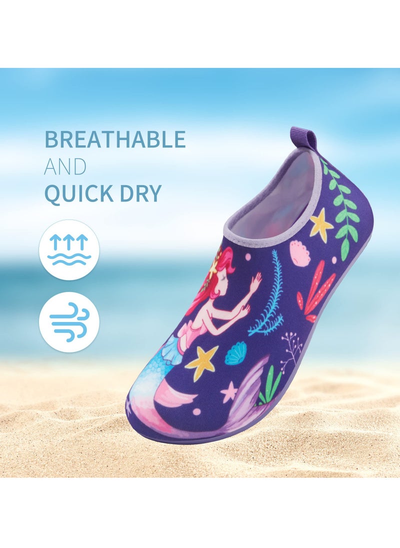 Excefore Toddler Water Shoes for Kids Boys Girls, Toddler Non-Slip Quick Dry Aqua Socks, Quick-Dry Slip on Beach Swim Pool Sandals, for Beach Pool Outdoor Sports Walking  - Image 4