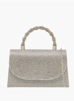 Flora Bella By Shoexpress Women's Studded Satchel Bag with Handle and Chain Strap  - Image 1