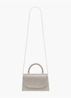 Flora Bella By Shoexpress Women's Studded Satchel Bag with Handle and Chain Strap  - Image 2