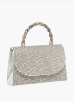 Flora Bella By Shoexpress Women's Studded Satchel Bag with Handle and Chain Strap  - Image 3